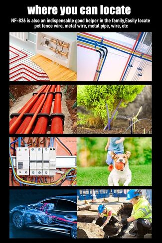 NF-826 Underground Wire Locator Circuit Tracker 12-400V AC/DC, locates Circuit Breakers, fuses, Wires, Short Circuits, Open Circuits, Ceiling/Wall/Dog Fence Cables, Irrigation Control Lines in Kuwait