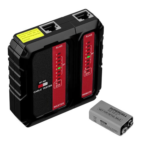 Mcbazel Network Cable Tester for RJ45 RJ11, Ethernet Cable Tester Tool Compatible with CAT5/CAT5E/CAT6/CAT6A, Telephone Line Continuity Test LAN Wire Test Tool in Saudi Arabia