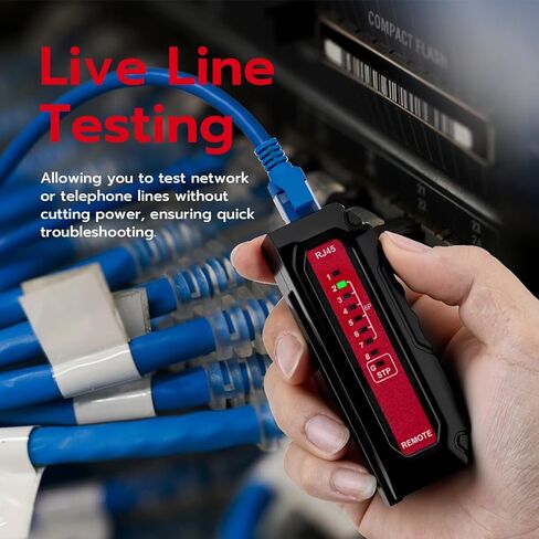 Mcbazel Network Cable Tester for RJ45 RJ11, Ethernet Cable Tester Tool Compatible with CAT5/CAT5E/CAT6/CAT6A, Telephone Line Continuity Test LAN Wire Test Tool in Saudi Arabia