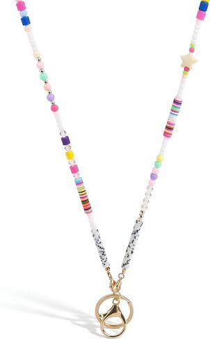Colorful Beaded Lanyard for ID Badge Fun Necklace Teacher Lanyard Cute Lanyard for Teachers Nurses Students in Saudi Arabia