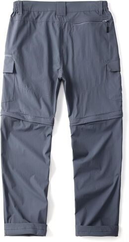 سروال AKARMY رجالي خفيف الوزن للتنزه سيرًا على الأقدام وسريع الجفاف بسحّاب للخارج ومقاوم للماء وقابل للتحويل مع 6 جيوب in Kuwait