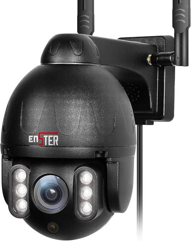 ENSTER 2.4G/5G Camera Camera Outdoor ، Titanium Alloy Shell PTZ WiFi كاميرا للأمن المنزلي ، الكشف البشري ، تتبع السيارات ، الرؤية الليلية الملونة ، الصوت ثنائي الاتجاه ، 5MP CAM IP66 مقاوم للماء in Kuwait