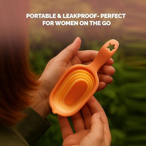 Reusable Pee Cups for Ovulation & Pregnancy Test Strips - 2 Leak-Proof Urine Sample Cups, Collapsible Silicone Design + 5 Disposable Gloves - Conception Aid Kit for Women in Kuwait