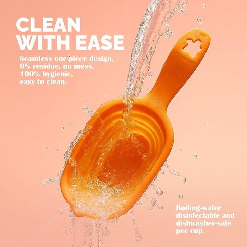 Reusable Pee Cups for Ovulation & Pregnancy Test Strips - 2 Leak-Proof Urine Sample Cups, Collapsible Silicone Design + 5 Disposable Gloves - Conception Aid Kit for Women in Kuwait