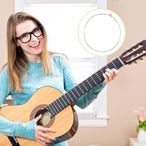 Molain 20 Pack Acoustic Guitar High E String, 1st String Acoustic Guitar Light Tension Brass Plated Steel, Bright Well Balanced Tone Corrosion Resistant Replacement Guitar Strings in Saudi Arabia