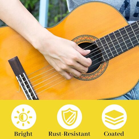 Molain 20 Pack Acoustic Guitar High E String, 1st String Acoustic Guitar Light Tension Brass Plated Steel, Bright Well Balanced Tone Corrosion Resistant Replacement Guitar Strings in Saudi Arabia