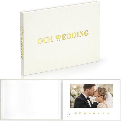 Video Greeting Card Book -Memories in Motion with 7" Display, 4GB Memory & Rechargeable Battery（Purple） in Kuwait