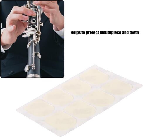 وسادة رقعة لقطعة الفم، 8 قطع وسادة وسادة لقطعة الفم ساكس مع مطاط للسوبرانو ألتو تينور الساكسفون الكلارينيت، أسود أو أبيض (أبيض 0.3 مم بيضاوي صغير) وسائد شفافة in Kuwait