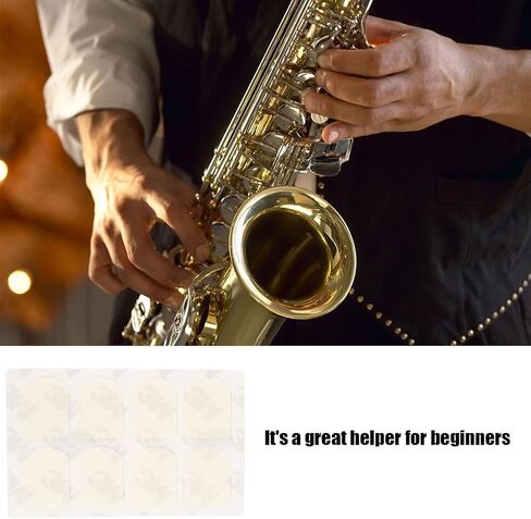 وسادة رقعة لقطعة الفم، 8 قطع وسادة وسادة لقطعة الفم ساكس مع مطاط للسوبرانو ألتو تينور الساكسفون الكلارينيت، أسود أو أبيض (أبيض 0.3 مم بيضاوي صغير) وسائد شفافة in Kuwait