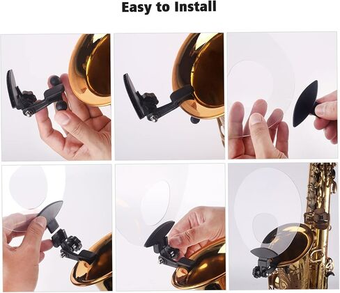 Saxophone Deflector, Plastic Saxophone Deflector Sound with Mute & Reflect Sound Functions Adjustable Angle Sax Bell Reflector Guard in Saudi Arabia
