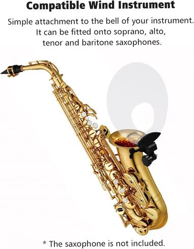 Saxophone Deflector, Plastic Saxophone Deflector Sound with Mute & Reflect Sound Functions Adjustable Angle Sax Bell Reflector Guard in Saudi Arabia