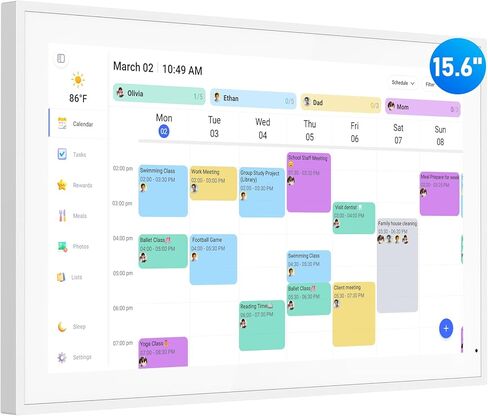 Desk Calendar, Jan 2026 - Jun 2027 with Black Waterproof Cover School Year Calendar, 17 x 12 Inch Monthly Planner Schedule Organization, Colorful in Kuwait