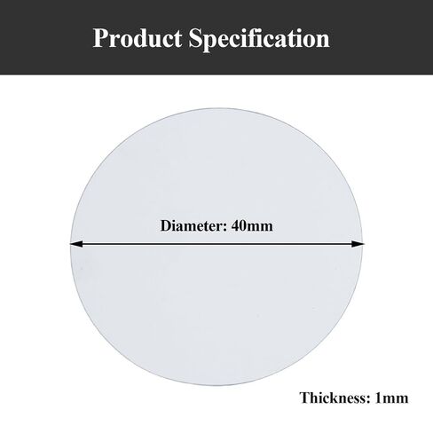 10 Pieces Alumina Ceramic Sheets Diameter 40-70Mm, 1Mm Thick Ceramic Circular Plate Suitable for Electronic and Industrial Use,70×1mm(40x1mm) in Saudi Arabia