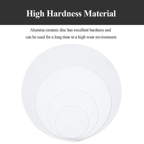 10 Pieces Alumina Ceramic Sheets Diameter 40-70Mm, 1Mm Thick Ceramic Circular Plate Suitable for Electronic and Industrial Use,70×1mm(40x1mm) in Saudi Arabia