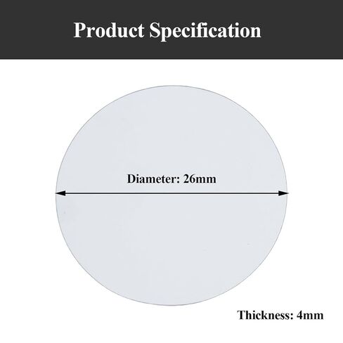 10 Pieces Alumina Ceramic Round Sheets, Insulation Plate Spacer Pads Suitable for Mechanical Equipment and Lab Projects,100×2mm(26x4mm) in Saudi Arabia