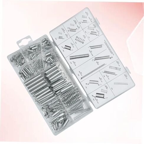 STOBAZA 200pcs Galvanized Spring Set Assorted Spiral Spring Kit Tension Pressure Heavy Duty for Engines Appliances Medical Electronics in Saudi Arabia