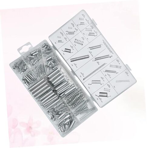 STOBAZA 200pcs Galvanized Spring Set Assorted Spiral Spring Kit Tension Pressure Heavy Duty for Engines Appliances Medical Electronics in Saudi Arabia