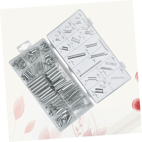 STOBAZA 200pcs Galvanized Spring Set Assorted Spiral Spring Kit Tension Pressure Heavy Duty for Engines Appliances Medical Electronics in Saudi Arabia