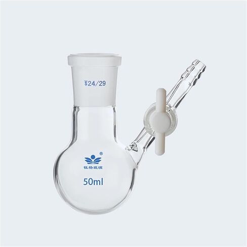 1PCS 25ml to 1000ml Lab Ball-Shaped Borosilicate Glass Reaction Flask with PTFE Piston for Laboratory Equipment(1000ml caliber24) in Saudi Arabia