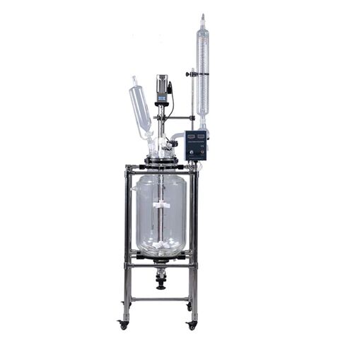 Jacketed Glass Reactor (100L) - Double-Layer Chemical Reaction Vessel with Digital Display for Distillation, 600 RPM, Lab Research Use, 110V/60HZ in Saudi Arabia