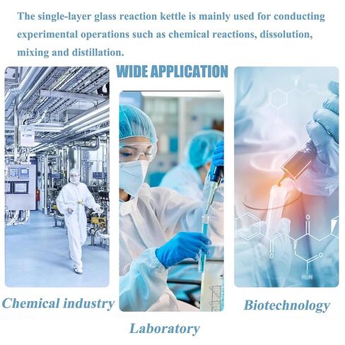 مفاعل زجاجي بطبقة واحدة، مفاعل تحريك معملي سعة 10 لتر مع وظيفة التسخين، سرعة دوران وعاء التفاعل الكيميائي، 60-600 دورة في الدقيقة، نطاق التسخين RT-200 درجة مئوية ± 0.2 درجة مئوية لأبحاث مختبر الأكاديمية 110 فولت in Kuwait