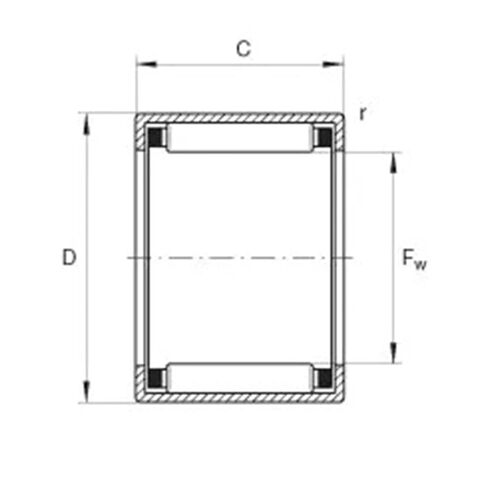 1 قطعة HF2520 IR20x25x20 HF253220 25X32X20 HFI2020 20x32x20 كأس مسحوب محمل ذو بكرات إبرية محامل مع الحلقة الداخلية in Kuwait