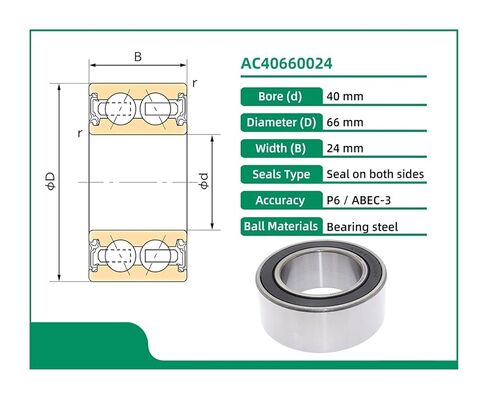 1 قطعة AC40660024 40X66X24 40BD6624 40BGS398G-3DS ACB40X66X24 ACB40660024 محامل تكييف in Kuwait
