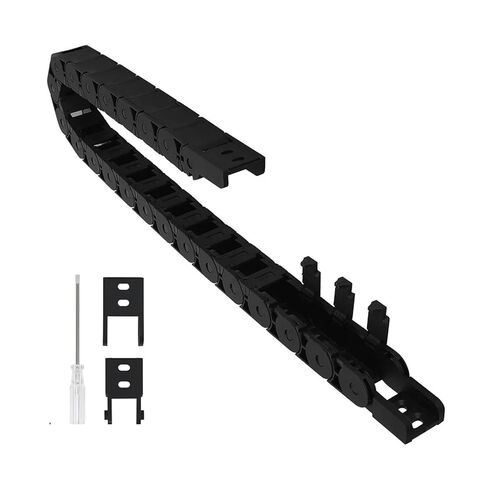 1M Semi Enclosed Plastic Cable Drag Chain R28/38 Internal Size 15mm x 15mm Machines Electronics Robotics in Saudi Arabia