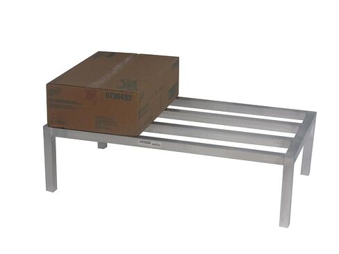 Channel ADE2442 Dunnage Rack, Tubular Style, Promo Series, Aluminum Construction, 42"W x 24"D x 12"H, 2000 lbs Distributed Weight Capacity, NSF, Made in USA, Lightweight in Saudi Arabia