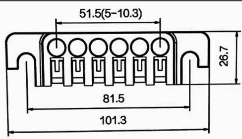قطعة خلفية لجسر الجيتار عتيقة TP 6 70 جسور مع ترصيع لـ LP 6 سلسلة جيتار كهربائي قوس قزح الحرباء in Kuwait