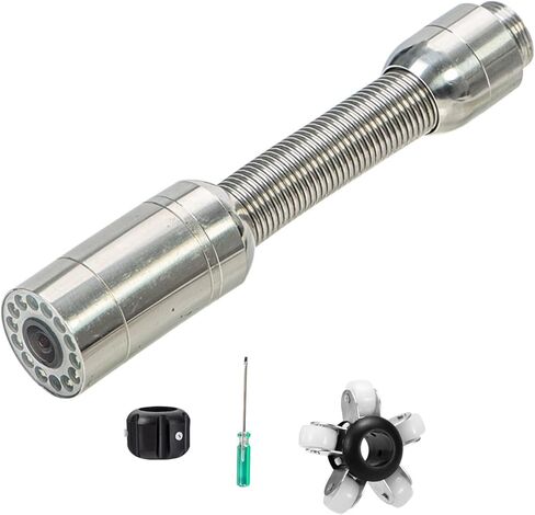 استبدال رأس كاميرا الصرف الصحي 23 مم، مع غطاء واقي لعجلة التوجيه، وأجزاء الملحقات من JQKJCAM 9622A 9616A 9604A WP90A 9600A أنبوب تصريف الكاميرا السباكة نطاق الثعبان مع 12 قطعة أضواء in Kuwait