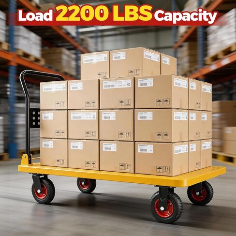 مجموعة عجلات هوموين 8 بوصة مكونة من 4 عجلات مطاطية صلبة متينة لجميع التضاريس بسعة 2200 رطل، عجلات دوارة للطرق الوعرة، عجلات صناعية للأثاث، العربة، حظيرة الدجاج، منضدة العمل، دوللي in Kuwait