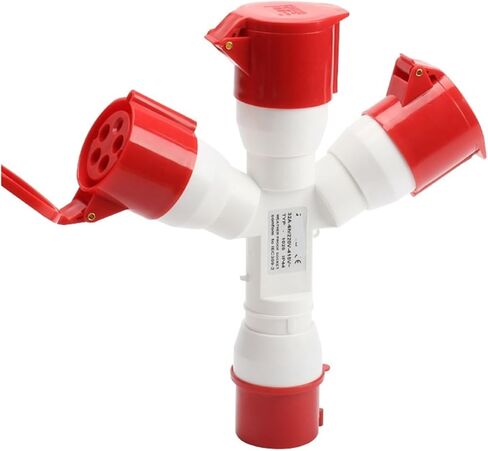 مقبس صناعي واحد إلى ثلاثة 5X32A قابس طيران ثلاثي الاتجاه مقاوم للماء IP44 1025-3 in Saudi Arabia