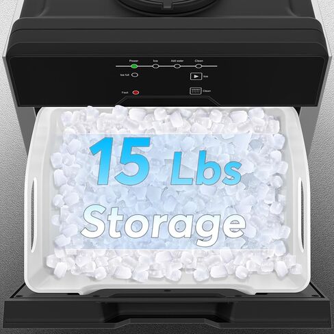 Nugget Ice Maker Countertop Dual Water Inlet Options, 60Lbs/24H Columnar Ice Maker Machine with Self-Cleaning, Pellet Chewable Crunchable Ice Machine with Ice Scoop&Basket for Home/Kitchen/Office in Saudi Arabia
