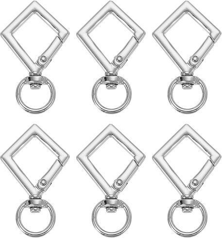 مشبك سلسلة المفاتيح الماسي من PATIKIL، مشبك مفاتيح دوار من الماس، مشبك خطاف من سبائك الزنك، إبزيم زنبركي in Kuwait