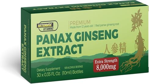 Nationwide VITAGIN'S Premium PANAX Ginseng Extract/RED PANAX Ginseng Root 30 X 0.35FL Oz. (10ml) Bottles in Saudi Arabia