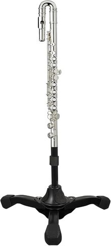 Portable Flute Stand and Clarinet Holder, Folding Tripod Musical Instrument Stand with Black Bracket, Lightweight and Compact for Travel and Performance in Saudi Arabia