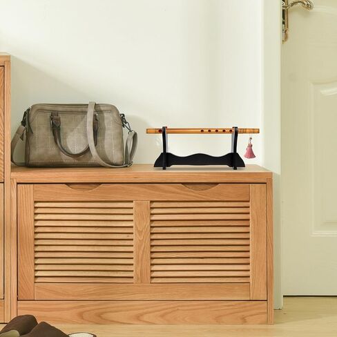 Desktop Flute Display Stand Wooden Xiao Storage Rack Single-tier Flute Holder Wind Instrument Display Organizer for Musical Instruments in Saudi Arabia