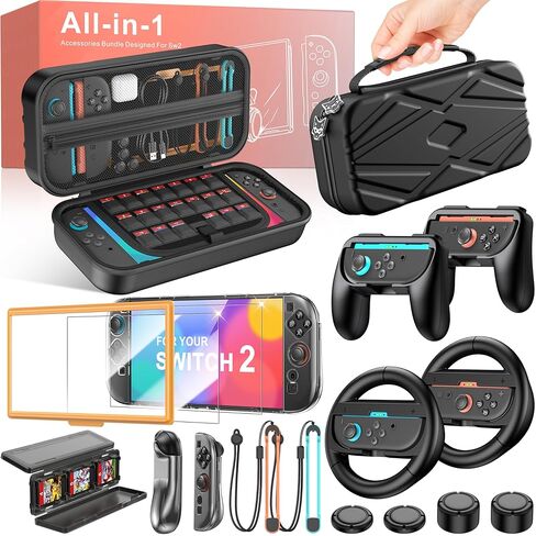 Grip Handheld Accessory for Switch 2 (2025), Grips Compatible with Nintendo Switch 2 Joy-Con, Wear-Resistant Handle Kit Compatible with Switch Joy Cons Controllers, 2 Pack in Kuwait