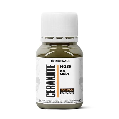 CERAKOTE (Oven Cure) H-Series O.D. Green [ 4oz ] H-236T -Our Ceramic Technology Combines Performance with Color on All- Metals, Polymers + More - (Part B) Included in Kuwait