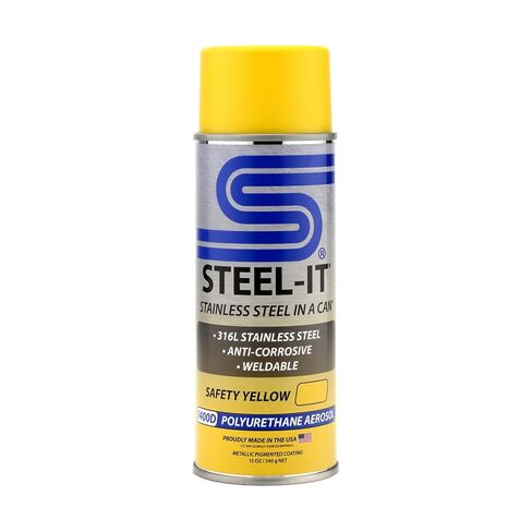 Steel-It 1400D بولي يوريثين، طلاءات طلاء صناعية، قابلة للحام، سهلة الاستخدام - أصفر آمن (علبة واحدة) in Kuwait