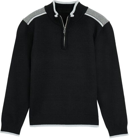 RAW X (4-12) Quarter-Zip Long Sleeve Mock Neck Knit Sweater for Kids and Boys, Big Kids Knit Sweater for Fall and Winter in Saudi Arabia