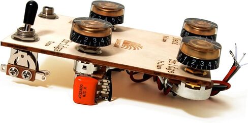 Wiring Harness Kit 2V2T for Les Paul Style Guitars – Prewired Push‑Pull Coil Split 4‑Conductor Humbucker Pickups, Full‑Size 500K Pots, .047uF Orange Caps, 3‑Way Toggle Switch, Output Jack & Knobs in Kuwait