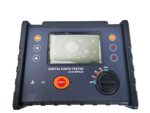 Digital Earth Resistance Tester Soil Resistivity Meter Ground Resistance Meter with Soil resistivity 0.00Ωm～9999kΩm Resistance Range 0.00Ω~30.00kΩ 2,3 and 4 Wire Test Method Data Storage 500 Set in Saudi Arabia