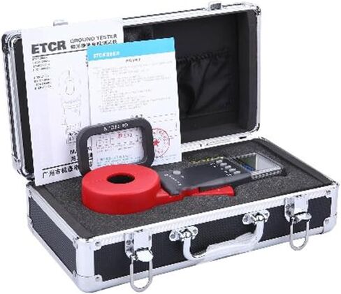 ETCR2100C+ Clamp Ground Earth Resistance Tester 0.01-1200ohm 0.00mA-20.0A With Data Storage Function Alarm System in Kuwait