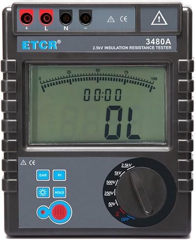 Earth Ground Resistance Tester ETCR3480B 5000V, 0.1Mo~400Go, AC 0V-750V Insulation Resistance Tester(ETCR3480B) in Kuwait
