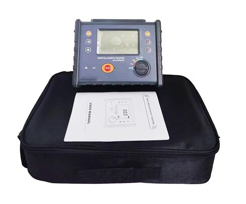Digital Earth Resistance Tester Instrument Soil Resistivity Tester Meter with 2,3 and 4 Wire Test Method Resistance Range 0.00Ω~30.00kΩ Soil resistivity 0.00Ωm～9999kΩm 500 Sets Data Storage in Saudi Arabia