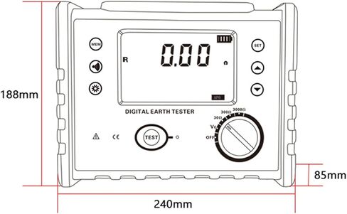 Ground Resistance Tester High-precision Digital Resistance Tester 0.00Ω～3000Ω FR3010 in Kuwait
