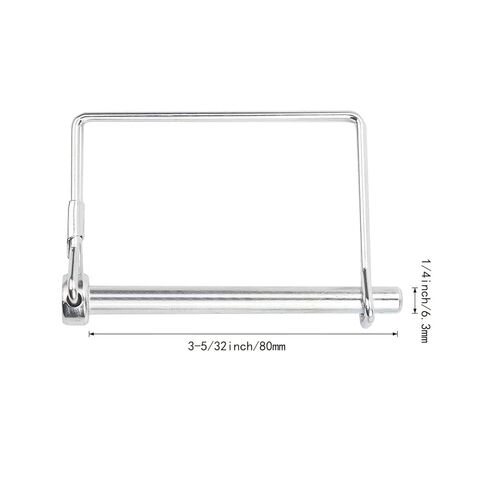 4 عبوات من دبابيس وصلة المقطورة، دبابيس قفل أمان من الفولاذ الكربوني مطلية بالزنك 1/4 بوصة لمقطورات المرافق، وRV، والقوارب، وجرار العشب ومعدات المزرعة، ودبابيس توصيل مقاومة للصدأ (1/4 بوصة × 3-5/32 بوصة) in Kuwait