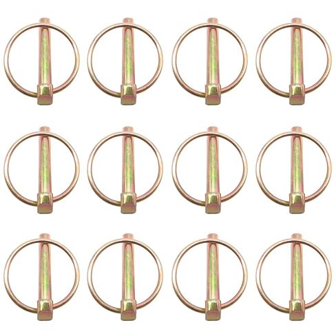 12 قطعة دبوس لينش عالي التحمل 7/16 بوصة، مجموعة متنوعة من دبابيس لينش المستديرة قفل دبوس للجرارات الزراعية والشاحنات والجزازات والمقطورات in Kuwait